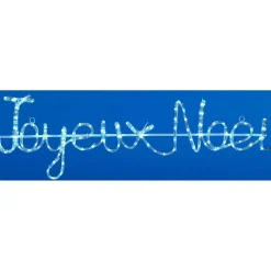 Guirlande électrique solaire Joyeux Noël blanc 1,15 m