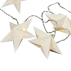Guirlande électrique étoiles blanches fixes 1,2 m