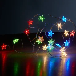 Guirlande électrique étoiles multicolore fixe 1,9 m