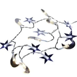 Guirlande électrique étoiles et lunes blanc fixe 1 m