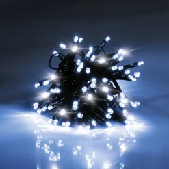 Guirlande lumineuse extérieur 200LED cluster blanc froid 4m
