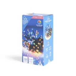 Guirlande lumineuse extérieur à piles 192LED multicolores 14,3m