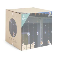 Guirlande lumineuse solaire bordure toit flocon 161LED multicolores 3m