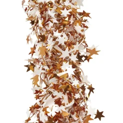 Guirlande étoiles de Noël cuivre et blanc 10 m