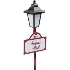 Lanterne lumineuse à planter solaire H75cm effet flamme vascillante