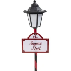Lanterne lumineuse à planter solaire H75cm effet flamme vascillante