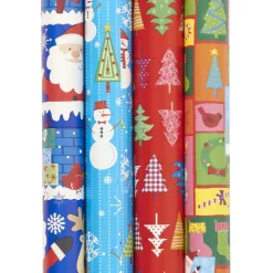 Papier cadeau motif Noël x4