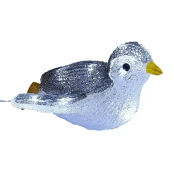 Pingouin lumineux 10LED blanc froid L20xH12cm