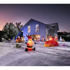 Père Noël gonflable et lumineux 1 LED