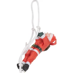 Père Noël grimpeur sur échelle h. 20 cm