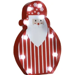 Père Noël rouge et blanc lumineux à poser