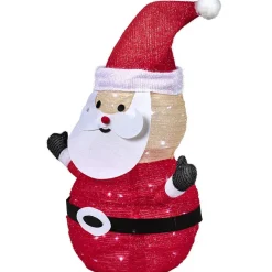 Père-Noël lumineux à poser pliable H70cm 40 LED blanc froid