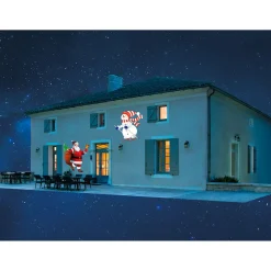 Projecteur animé musical Père-Noël et bonhomme de neige 8 LED