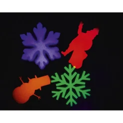 Projecteur de Noël LED animé flocons personnages multicolores