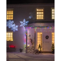 Projecteur extérieur LED solaire Noël flocons animés