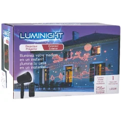 Projecteur laser animé motifs rennes et paysage extérieur