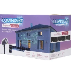 Projecteur laser animé ou fixe motifs Père Noël et points