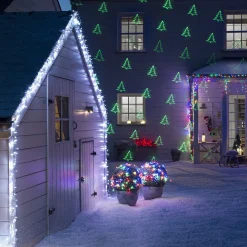 Projecteur lazer 15 designs multicolores Noël flocons