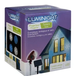Projecteur Solaire motif flocon de neige LED Animé bleu blanc