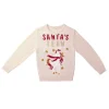 Pull de Noël enfant Santa's Team licorne rose
