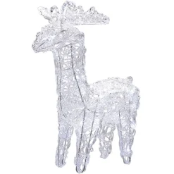 Renne de Noël lumineux 35 LED blanc froid H.42 cm