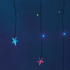 Rideau lumineux solaire multicolore clignotant 2 m