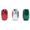 Ruban bolduc brillant rouge argenté vert x3