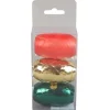Ruban bolduc doré rouge et vert x3
