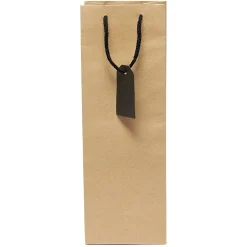 Sac cadeau bouteille Kraft marron