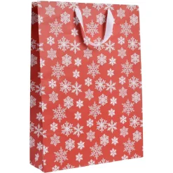 Sac cadeau de Noël motif traditionnel taille L