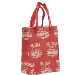 Sac cadeau de Noël rouge et blanc petit modèle