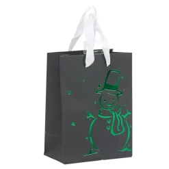 Sac cadeau motif bonhomme de neige modèle moyen