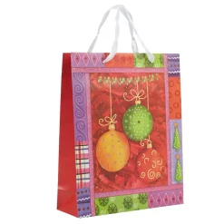 Sac cadeau multicolore Noël modèle moyen