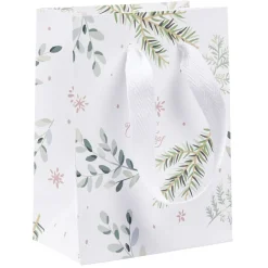 Sac cadeau Noël design jardin d'hiver L10,8x14,6 cm