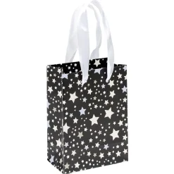 Sac cadeau Noël doré L33X10X9 cm