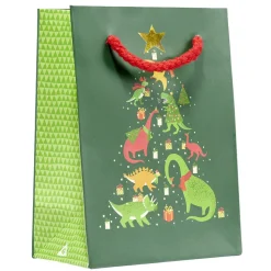 Sac cadeau Noël enfant licorne ou dinosaure 11xH15cm - 2 modèles