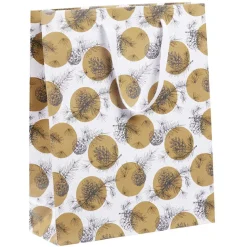 Sac cadeau Noël motif nature Taille M L26xH32cm