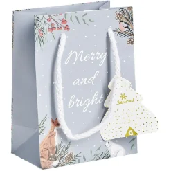 Sac cadeau Noël motif nature - Taille S
