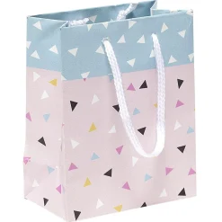 Sac cadeau Terrazzo petit modèle motif triangles multicolores