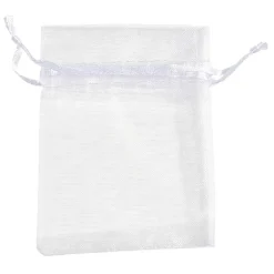 Sachet pour dragées en organza blanc x 6