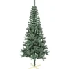Sapin artificiel vert 615 branches pied bois Ø110xH210cm