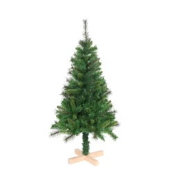 Sapin artificiel vert pied en bois 228 branches Ø65xH120cm
