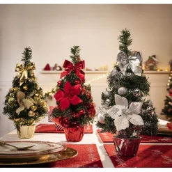 Sapin décor argenté H36cm