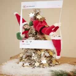 Sapin de Noël à poser avec étoiles H38cm - 3 modèles