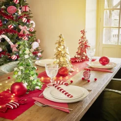 Sapin de Noël à poser avec étoiles H38cm - 3 modèles