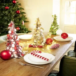 Sapin de Noël à poser avec étoiles H38cm - 3 modèles