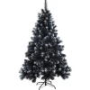 Sapin de Noël artificiel noir effet floqué 1,5 m