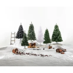 Sapin de Noël artificiel noir effet floqué 1,5 m