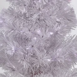 Sapin de Noël blanc fibre optique h 90 cm