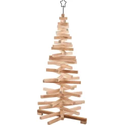 Sapin de Noël modulable lattes de bois naturel